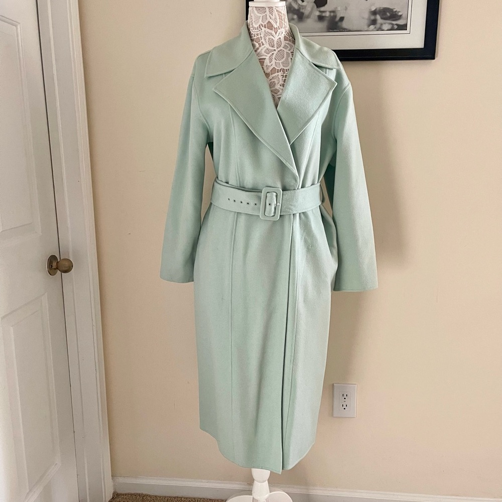 New Belted Wool Coat & Other Stories size 10 mint color org 279